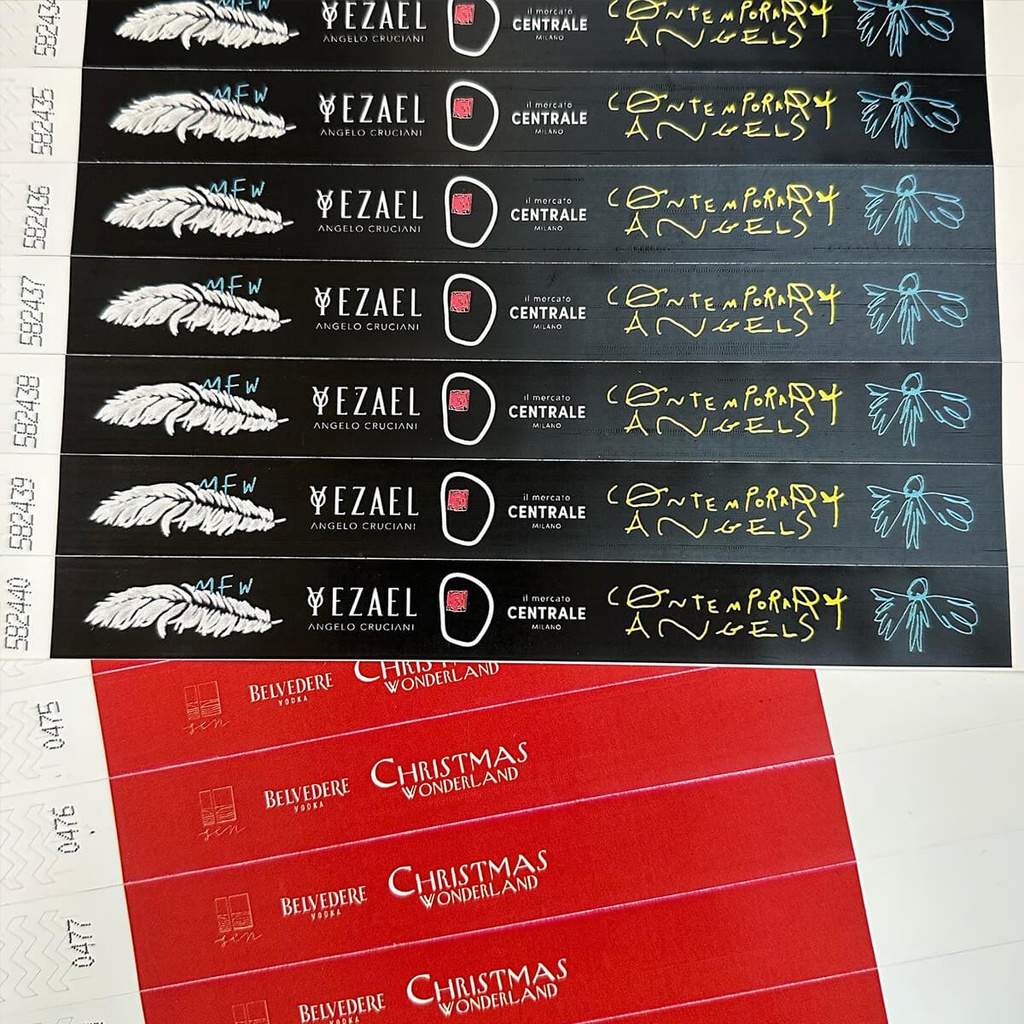 Einlassbänder PremiumX - Vollflächig bedruckbar, 100er Pack