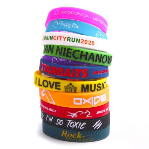 Silikon-Armbänder - Prägung mit Druck